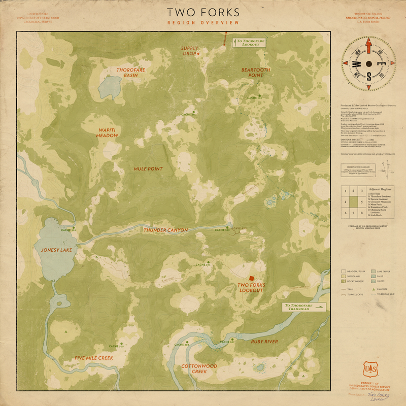 Illustration for article titled Firewatch Gets Co-op Play Via Printable Maps